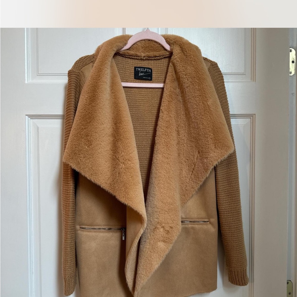 Cozy Suede Sweater Jacket